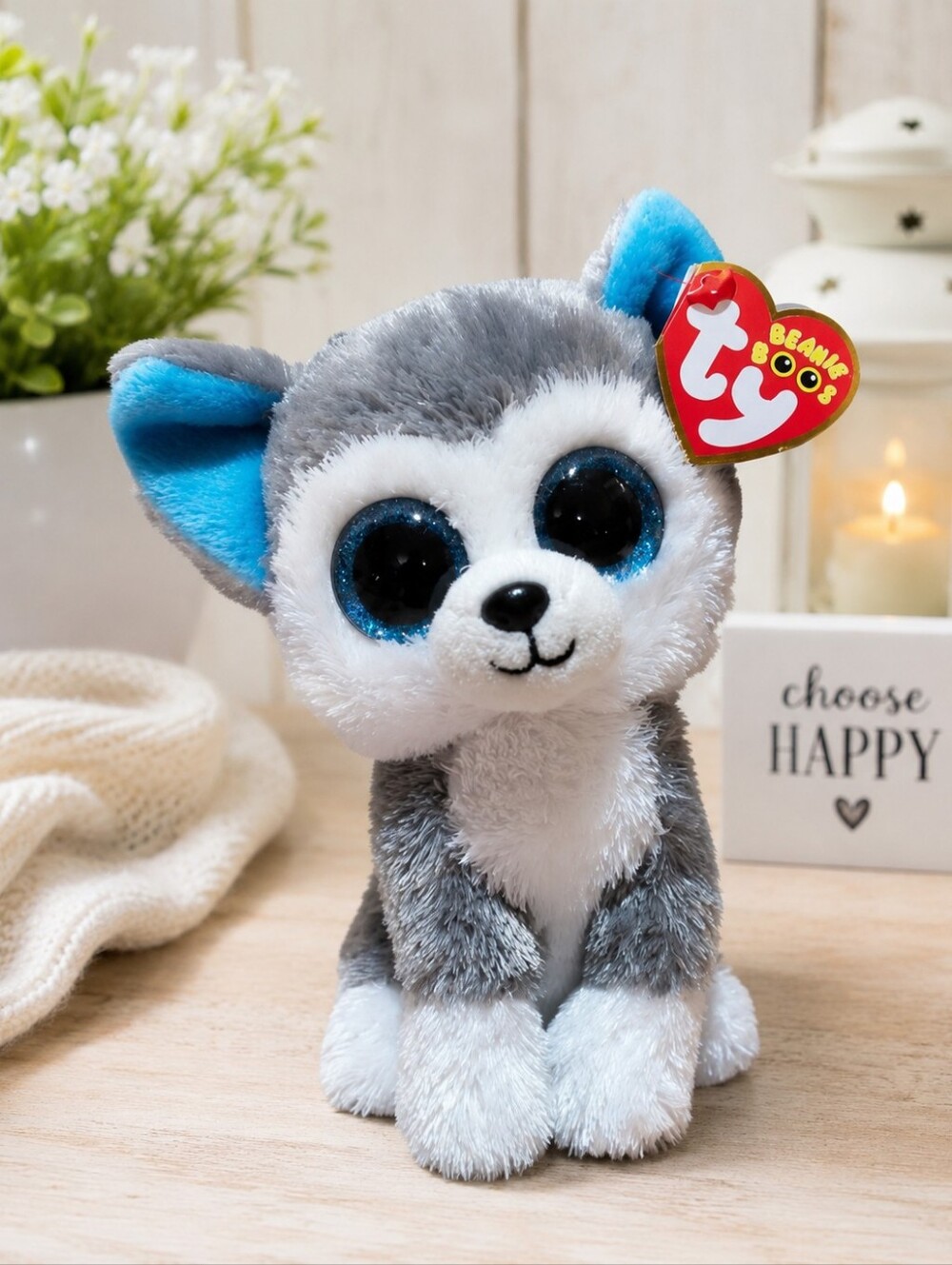 ✨ Ty Beanie Boos “Slush” the Husky Plush – Collectible Stuffed Animal ✨